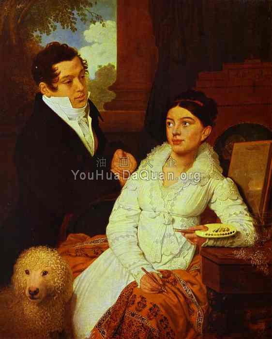 Portrait of A. G. and A. A. Lobanov-Rostovsky - 弗拉基米尔·波罗维科夫斯基